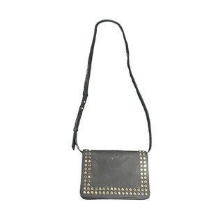 Express Black Metal‎ Studded Bag Crossbody Handbag Purse Clutch Removable Strap
